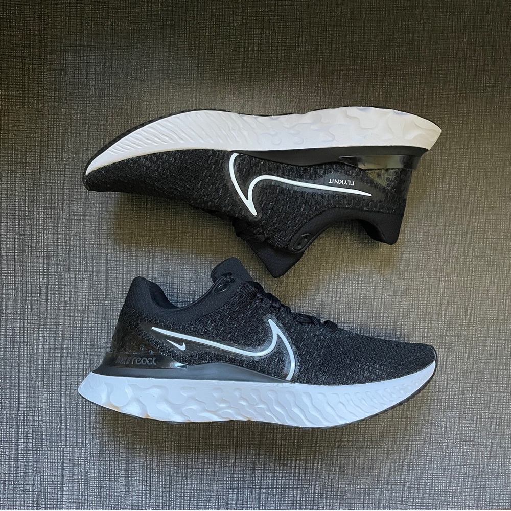 Nike Womens React Infinity Run FK 3 DD3024-001 Black Running Shoes Sneakers 10